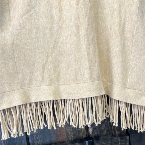 Lilly Pulitzer Fringe Sweater XS Tan Gold Coolmax All Seasons Boho Preppy Casual - Picture 3 of 7